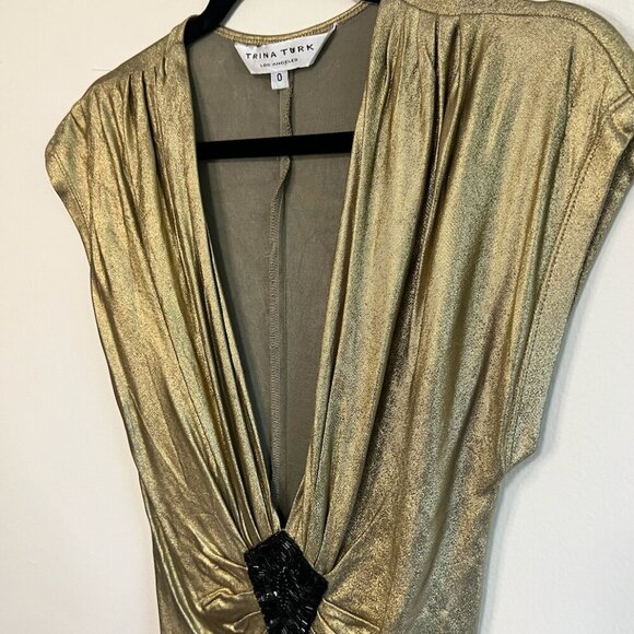 Trina Turk Gold Dress - Picture 15 of 16